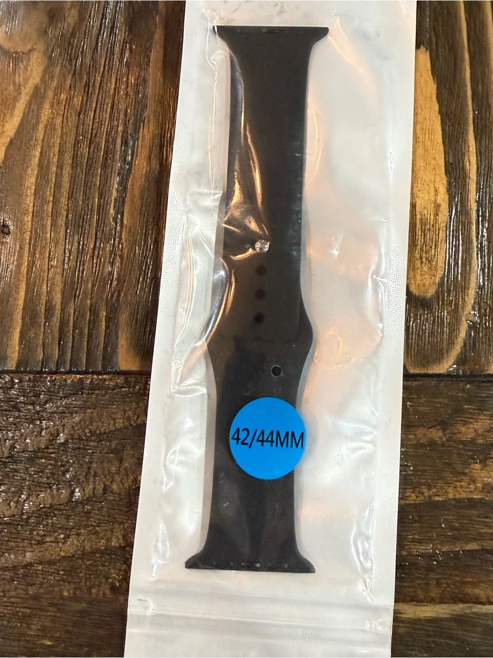 Black Silicone Replacement Band for 42/44mm Smartwatches